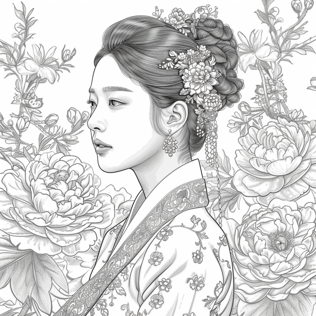 Golden Grace: Portrait of a Korean Lady