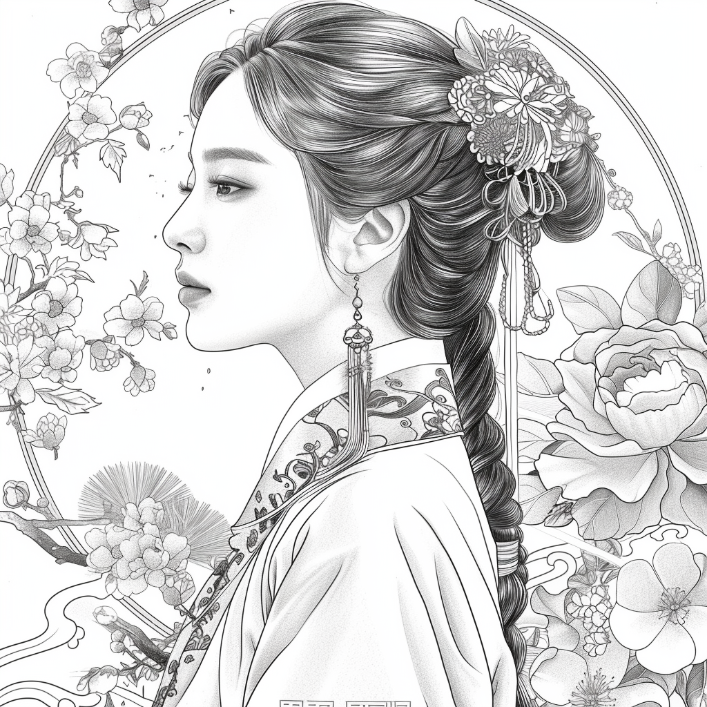 Golden Grace: Portrait of a Korean Lady