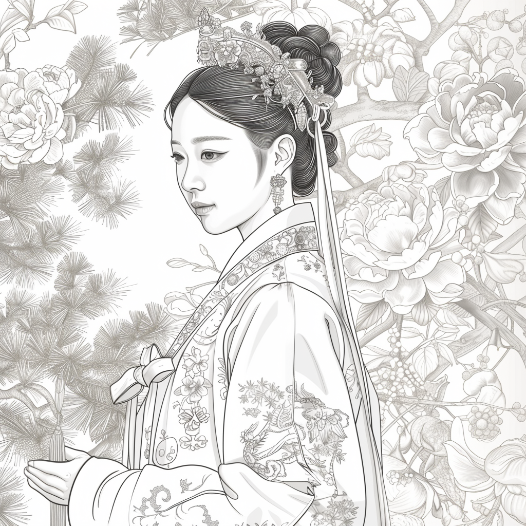 Golden Grace: Portrait of a Korean Lady