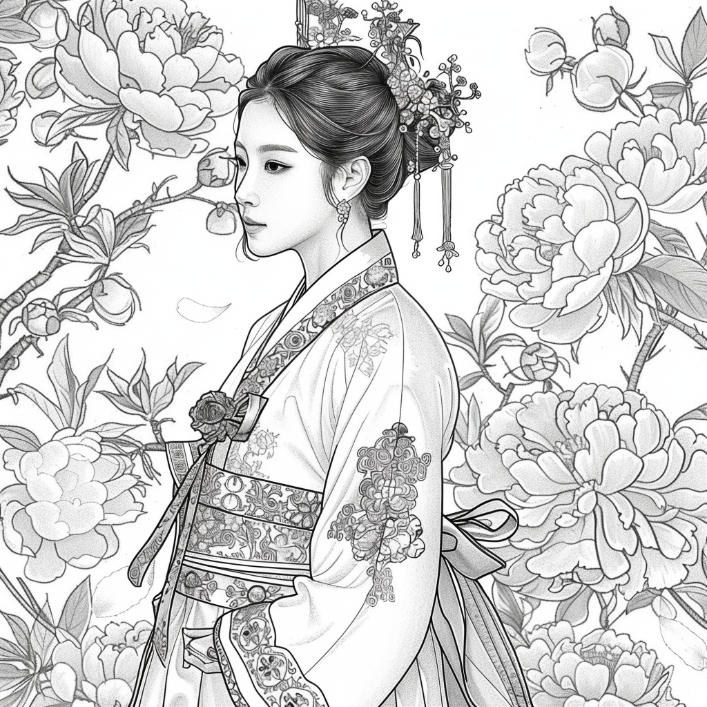 Golden Grace: Portrait of a Korean Lady