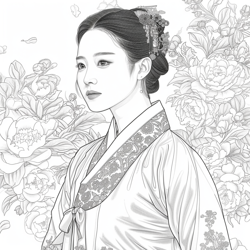 Golden Grace: Portrait of a Korean Lady