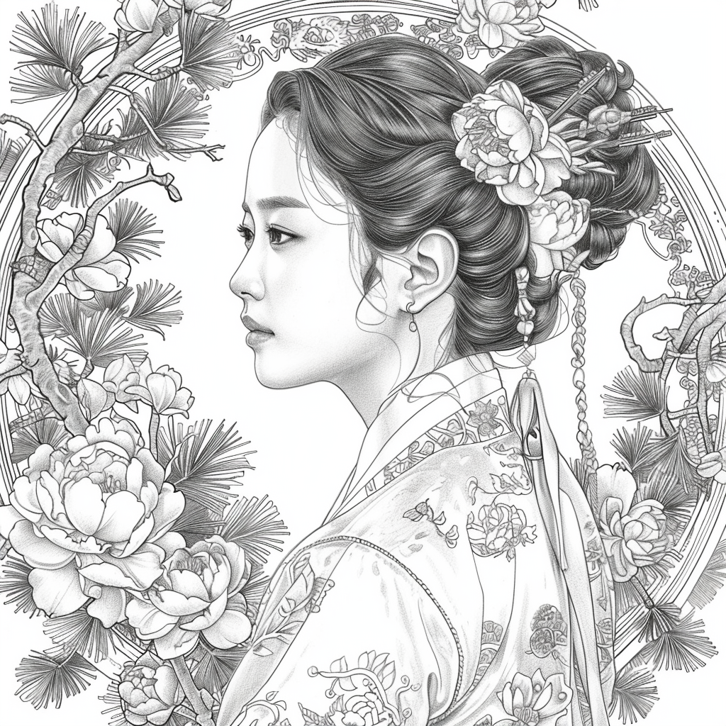 Golden Grace: Portrait of a Korean Lady