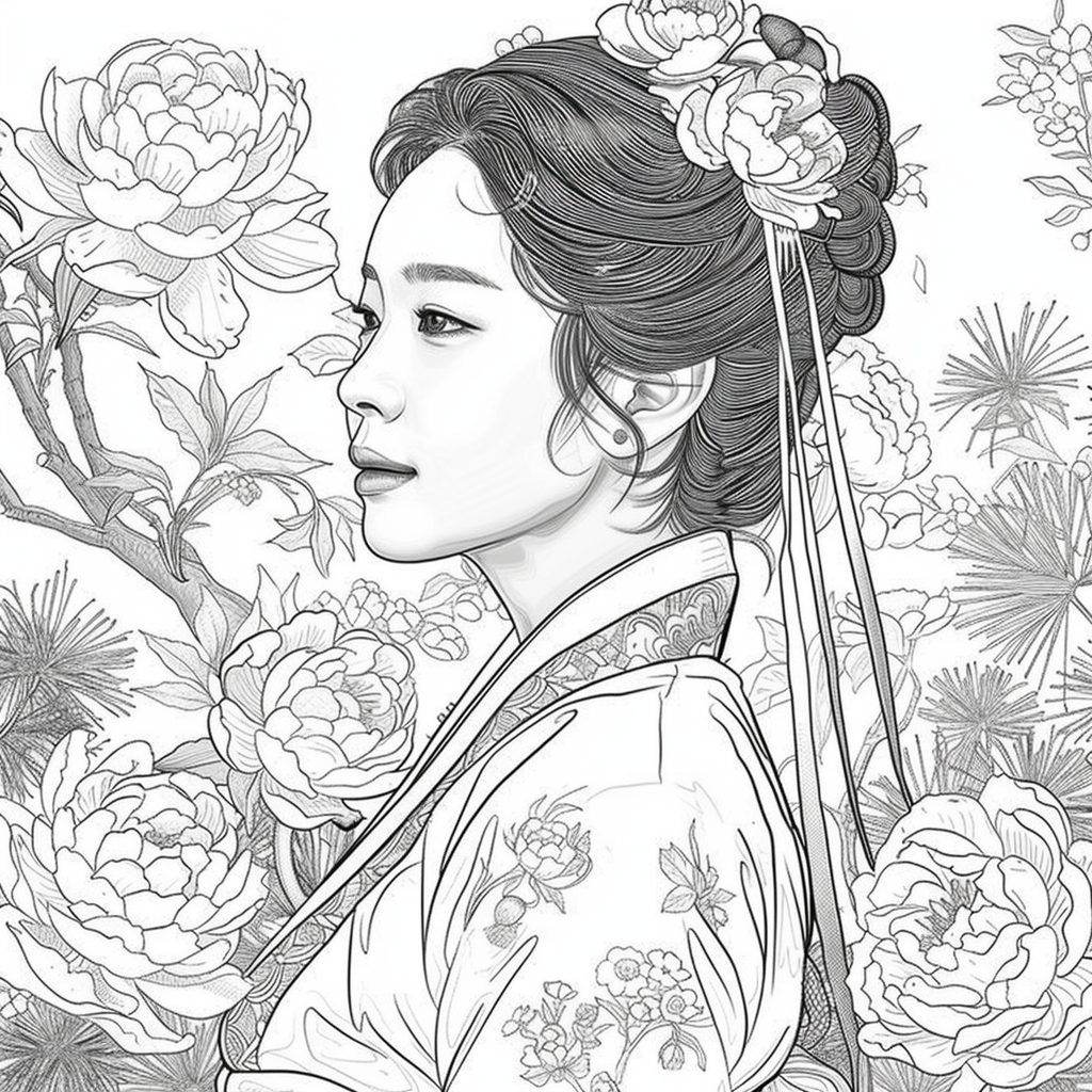 Golden Grace: Portrait of a Korean Lady