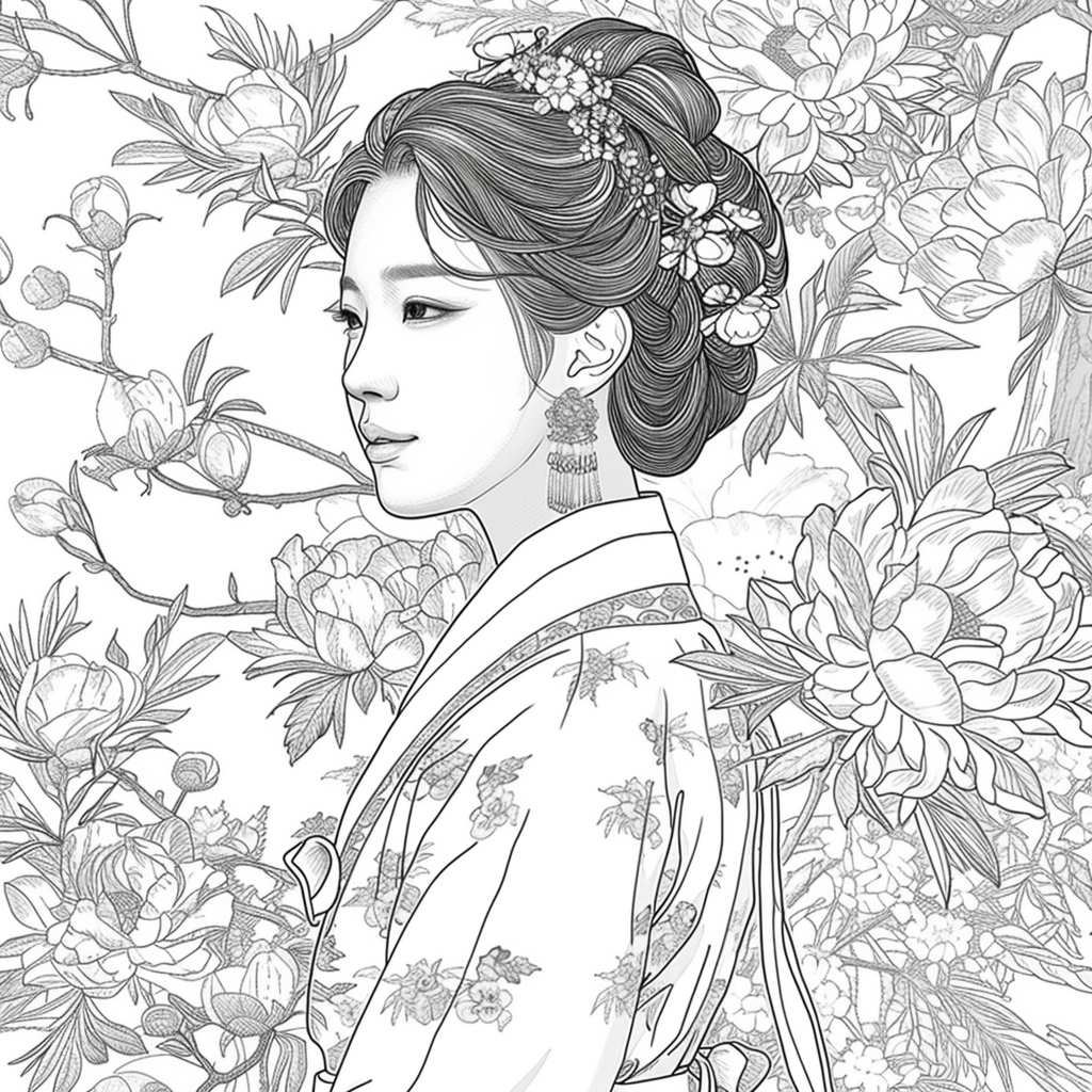 Golden Grace: Portrait of a Korean Lady