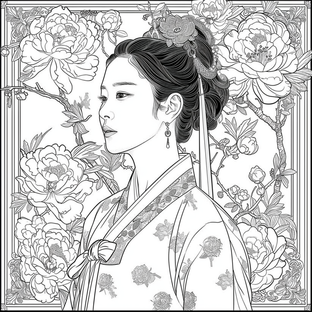 Golden Grace: Portrait of a Korean Lady