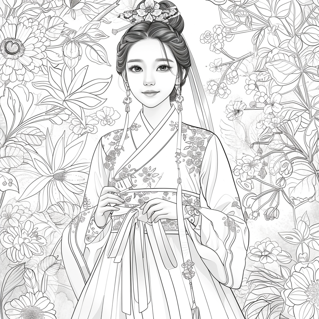 Radiance of Blossoms: The Graceful Korean Princess