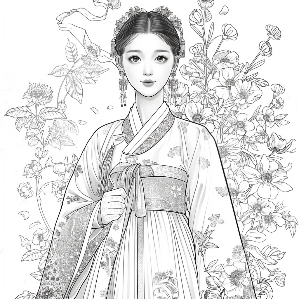 Radiance of Blossoms: The Graceful Korean Princess