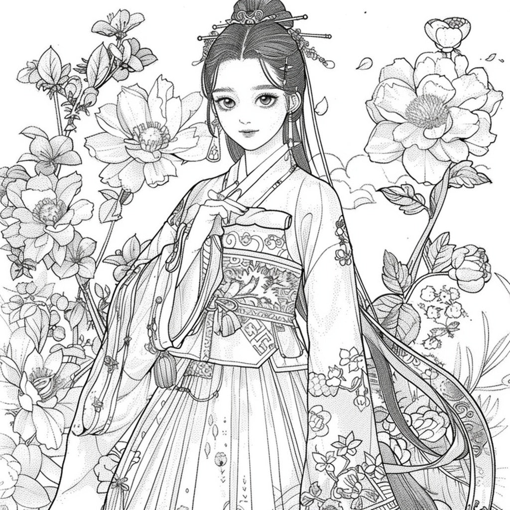 Radiance of Blossoms: The Graceful Korean Princess