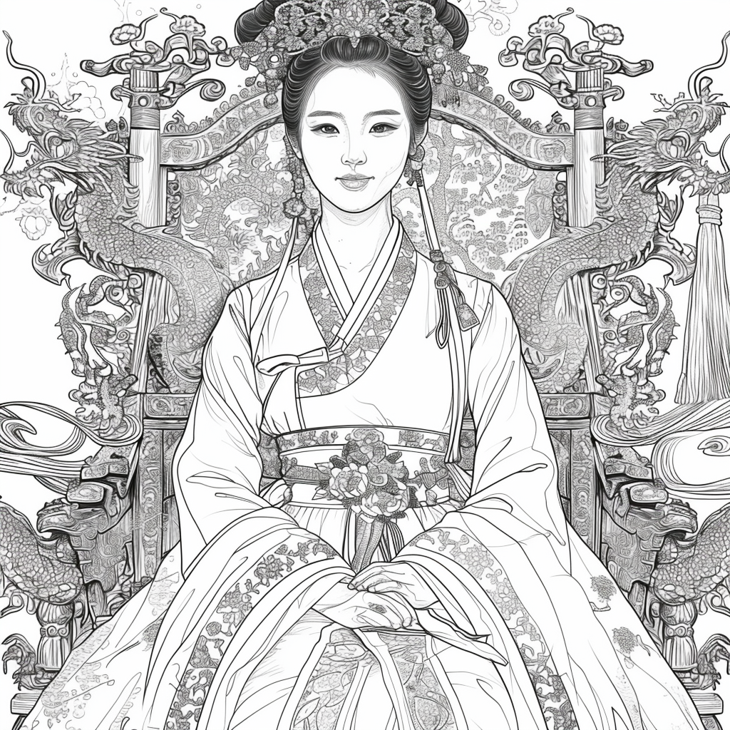Throne of Radiance: The Korean Queen in Splendid Hanbok