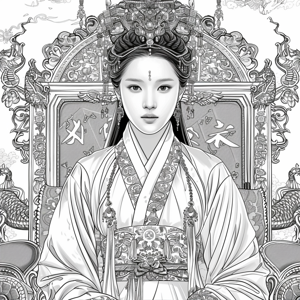 Throne of Radiance: The Korean Queen in Splendid Hanbok