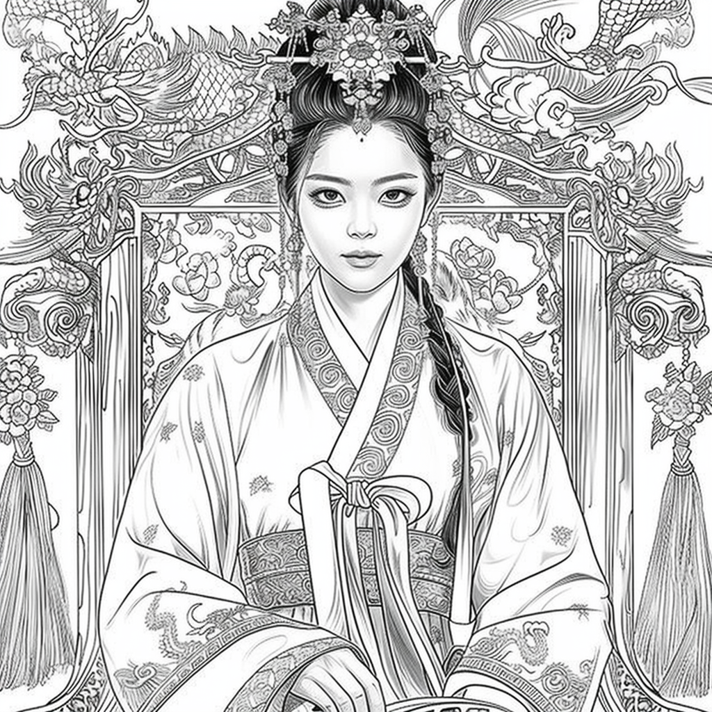 Throne of Radiance: The Korean Queen in Splendid Hanbok