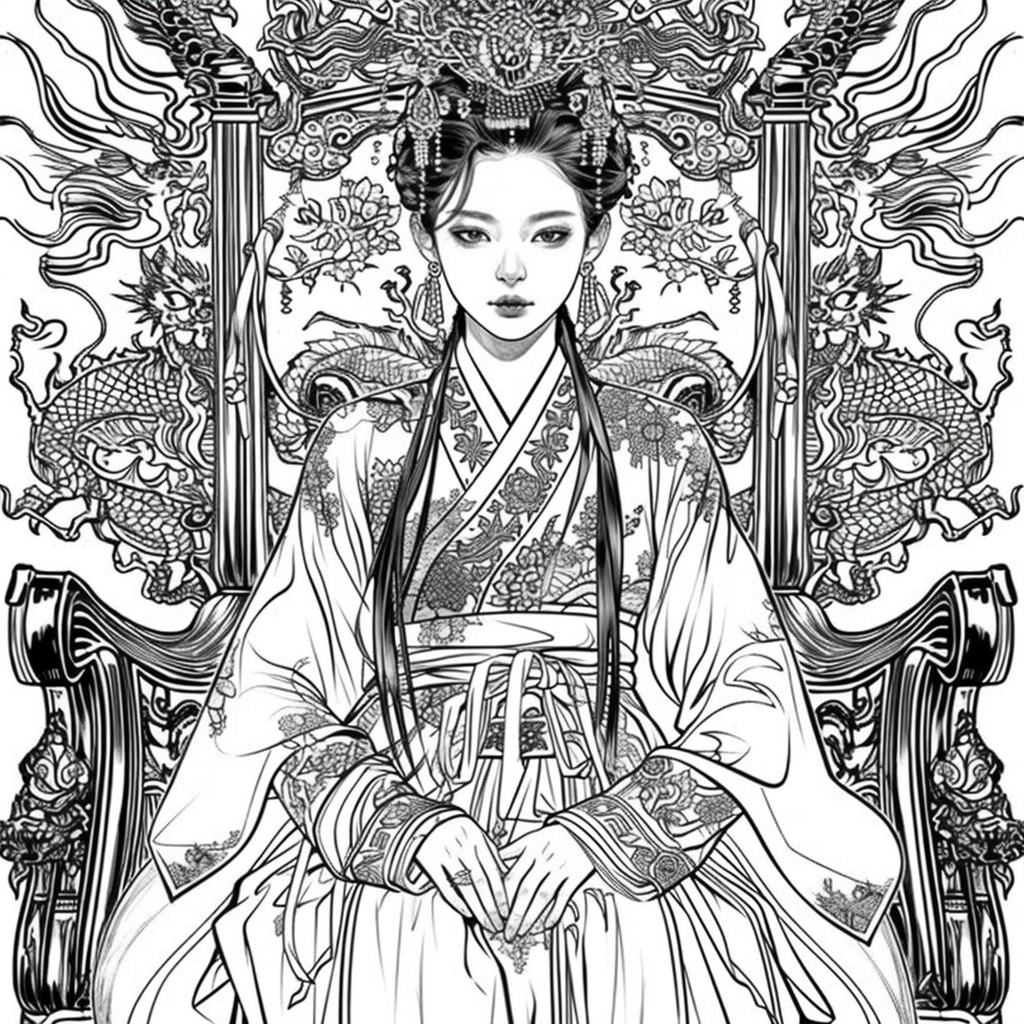Throne of Radiance: The Korean Queen in Splendid Hanbok