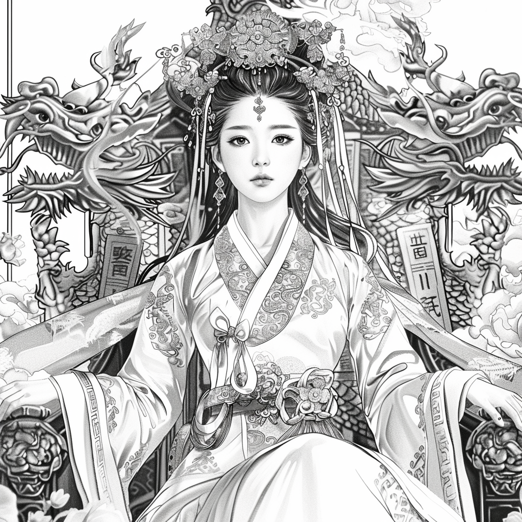 Throne of Radiance: The Korean Queen in Splendid Hanbok