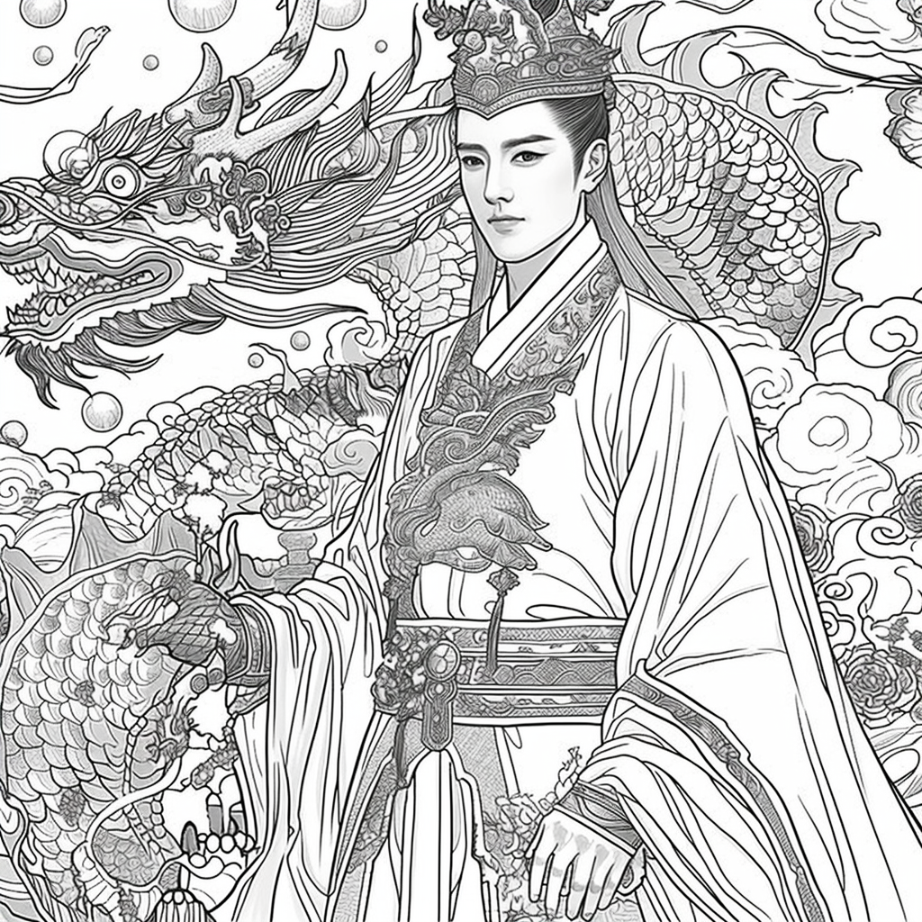 A radiant princess of Blossoms and the Peacock’s Grace