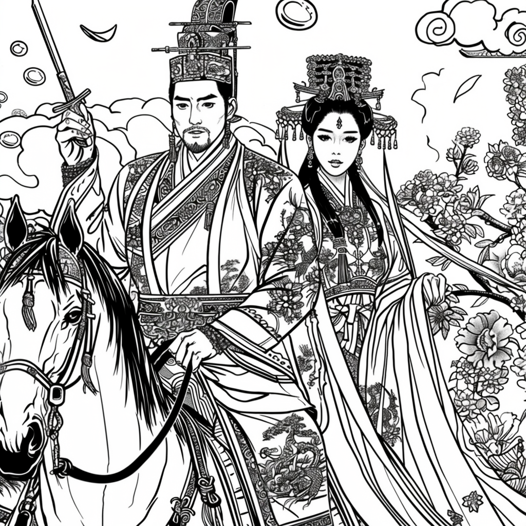 Scarlet Elegance of the Imperial Court