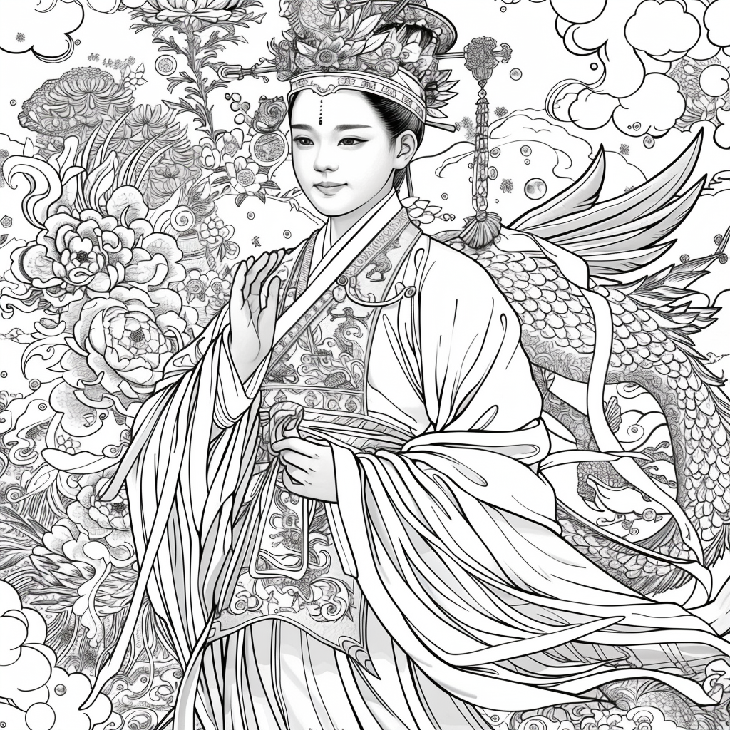 Scarlet Elegance of the Imperial Court