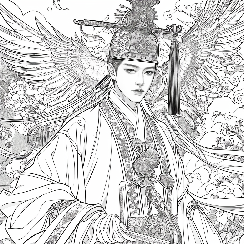 Celestial Harmony: The Winged Guardian of Light