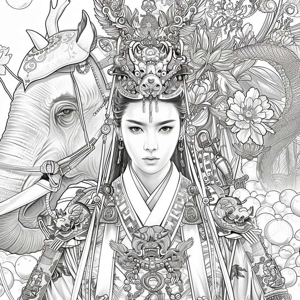 Harmony of eleganceGolden Dawn Princess of Blossoms