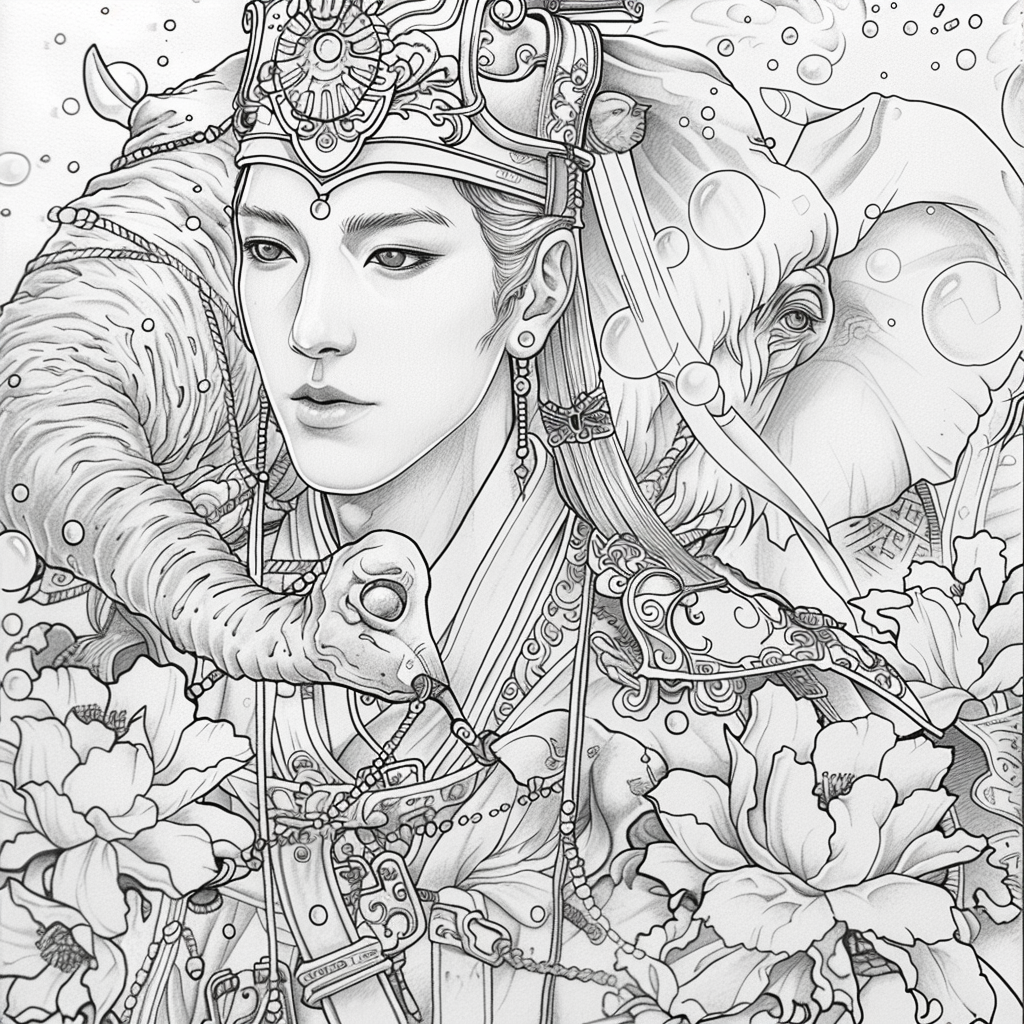 Harmony of eleganceGolden Dawn Princess of Blossoms