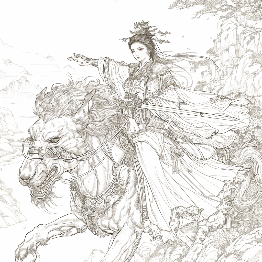 The Lion Rider of the Celestial Winds
