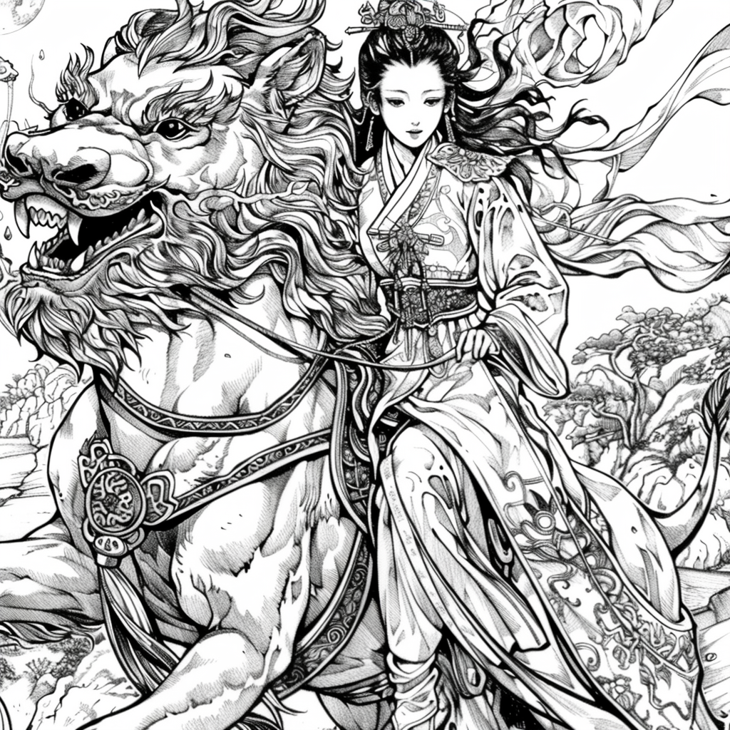 The Lion Rider of the Celestial Winds
