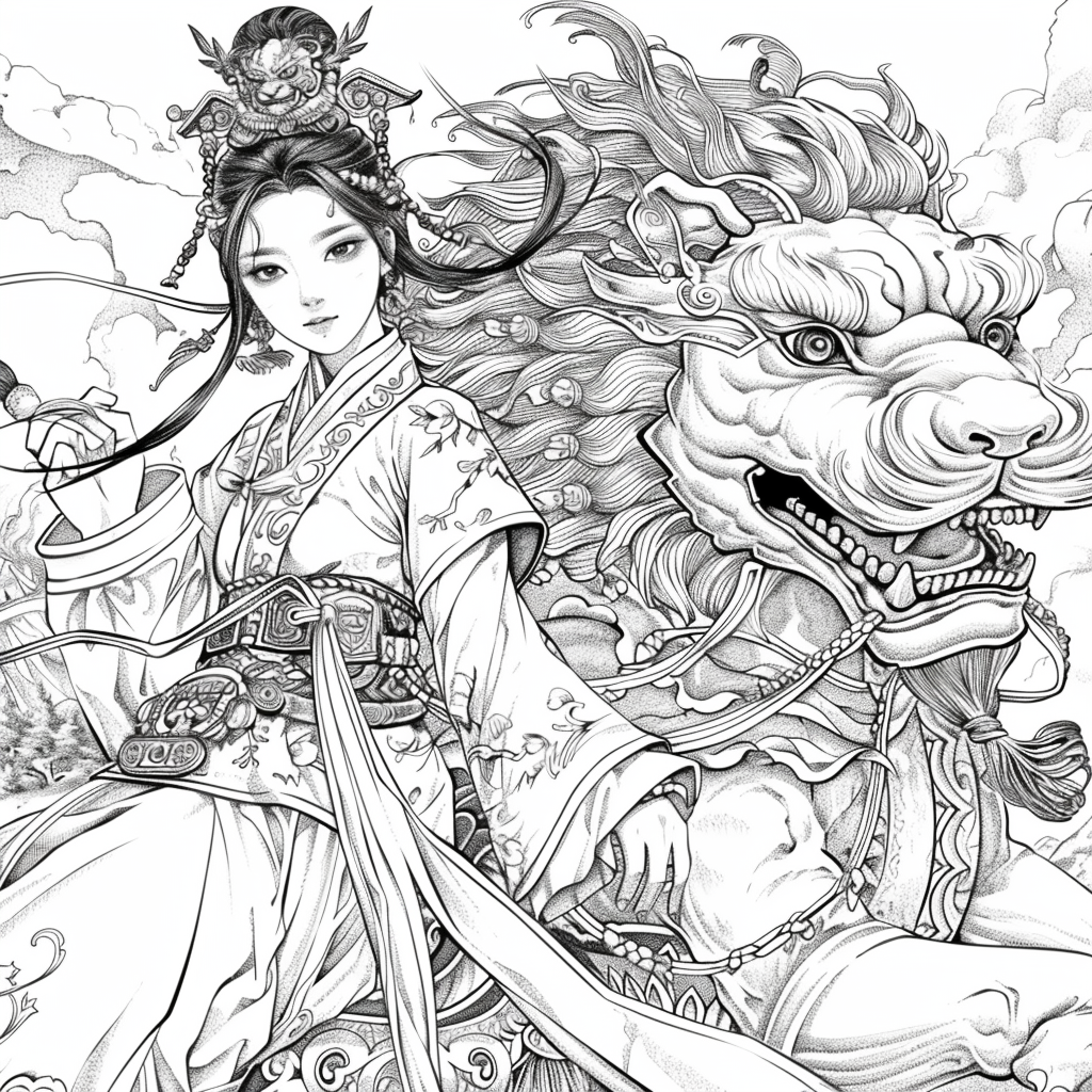 The Lion Rider of the Celestial Winds