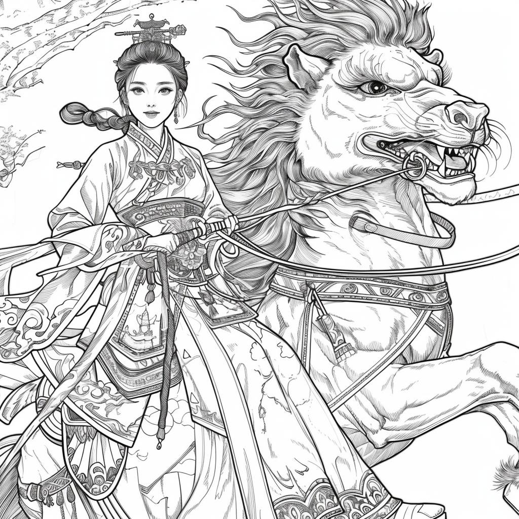 The Lion Rider of the Celestial Winds