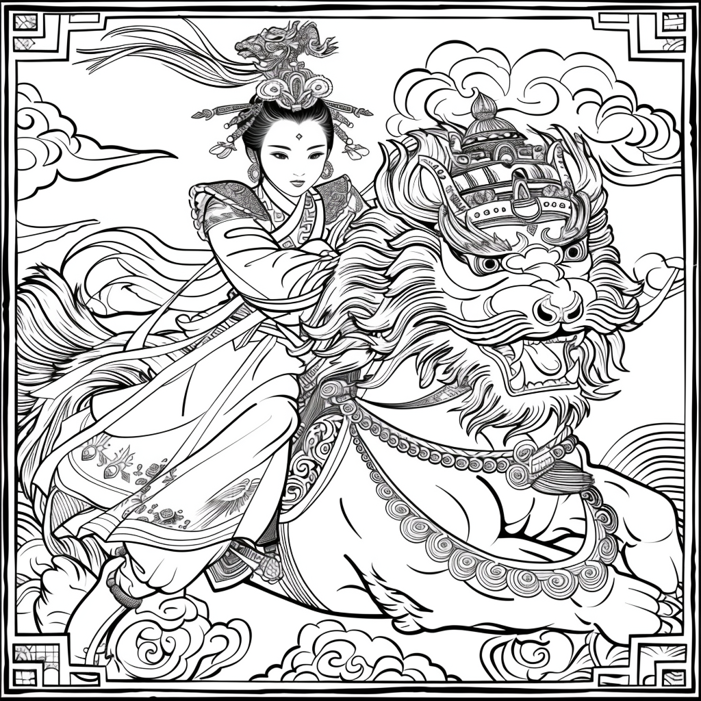 The Lion Rider of the Celestial Winds