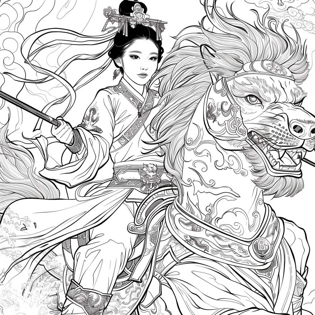 The Lion Rider of the Celestial Winds