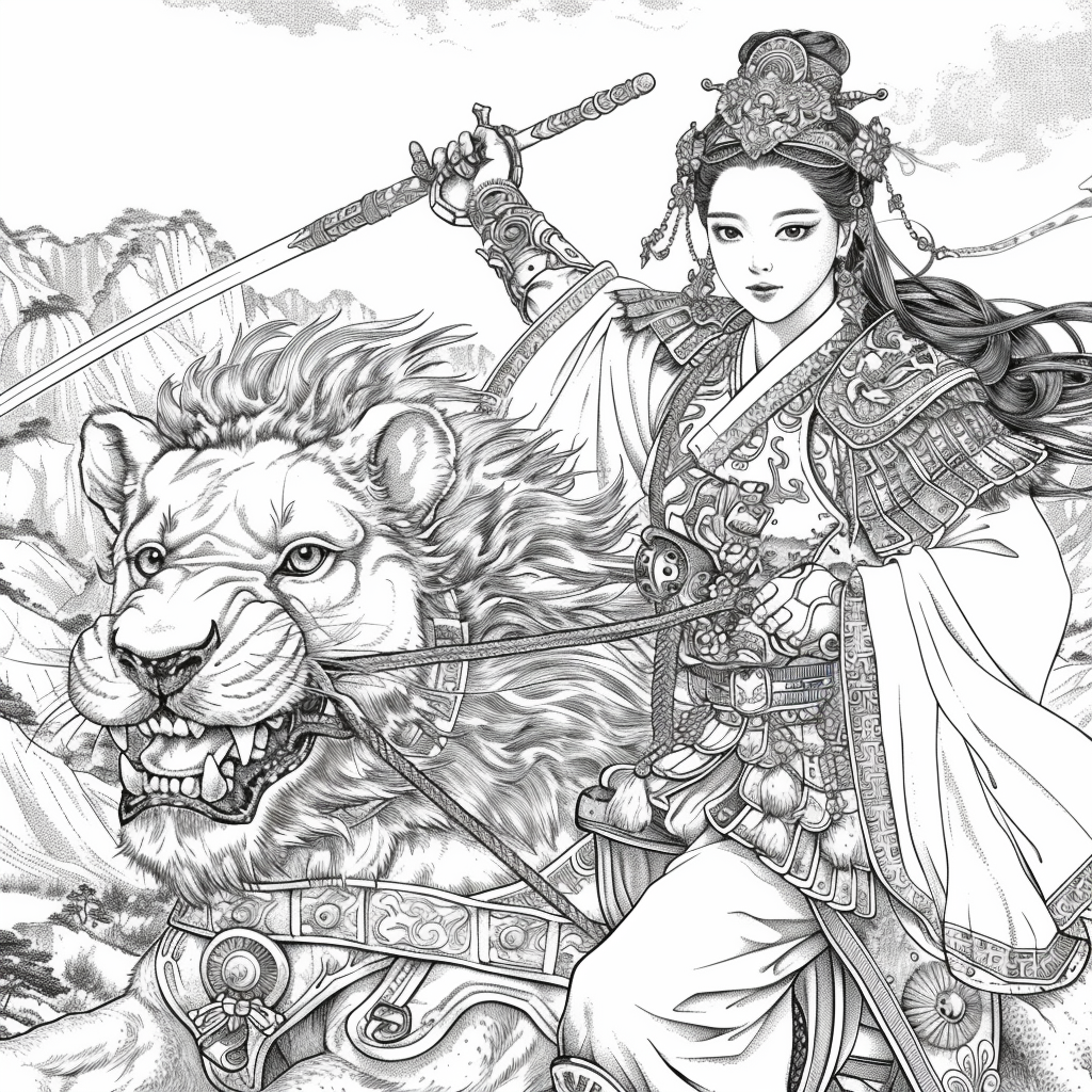 The Lion Rider of the Celestial Winds
