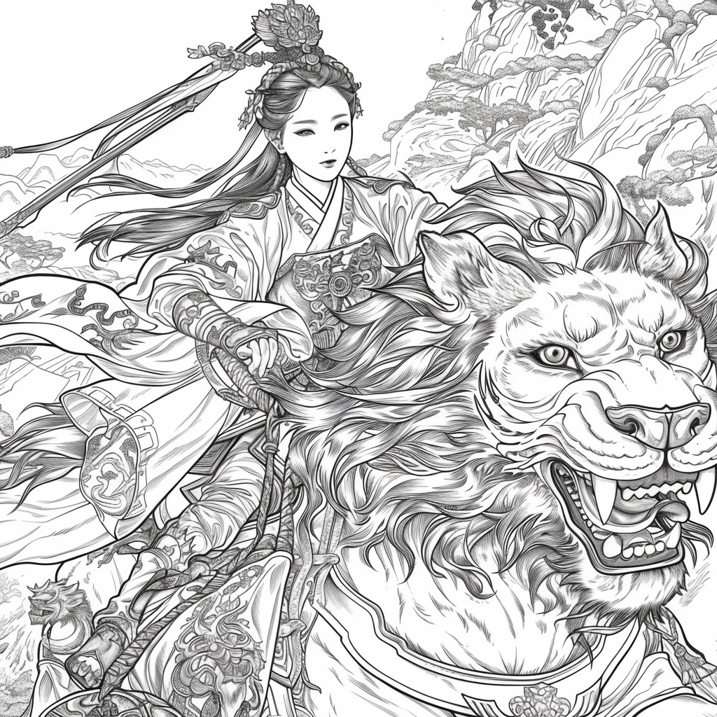 The Lion Rider of the Celestial Winds