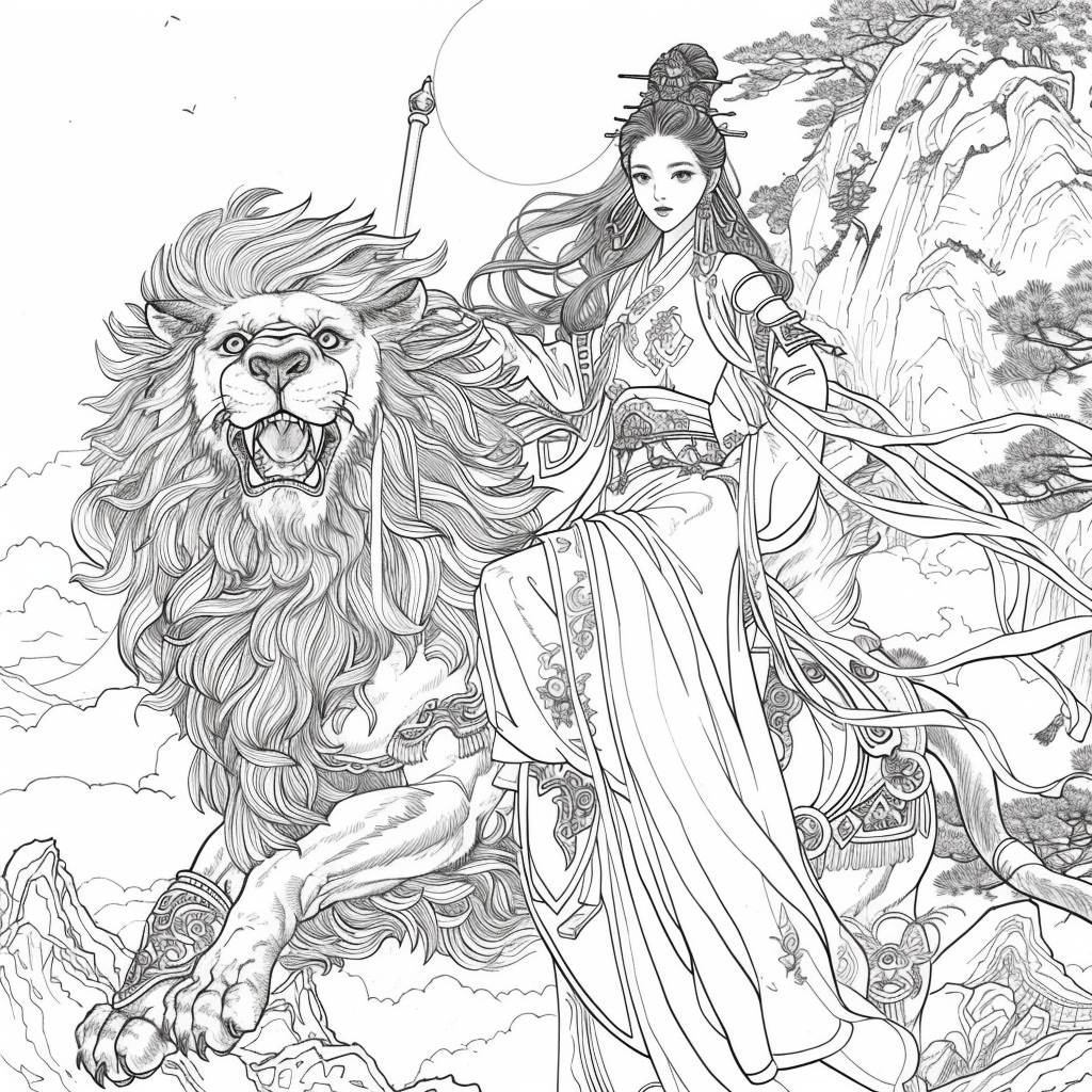 The Lion Rider of the Celestial Winds