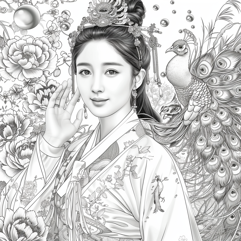 The Enchanted Princess and the Peacock of Blossoms