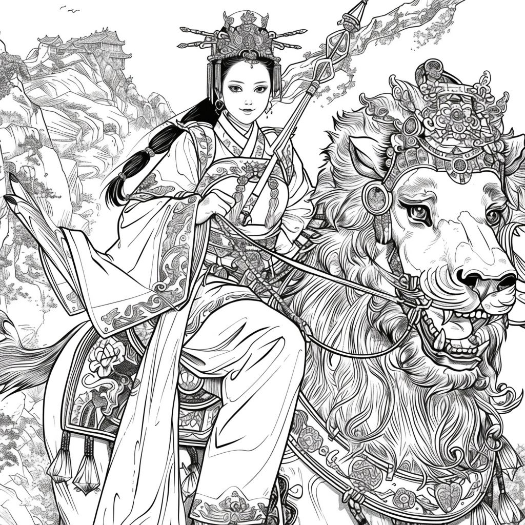 The Lion Rider of the Celestial Winds