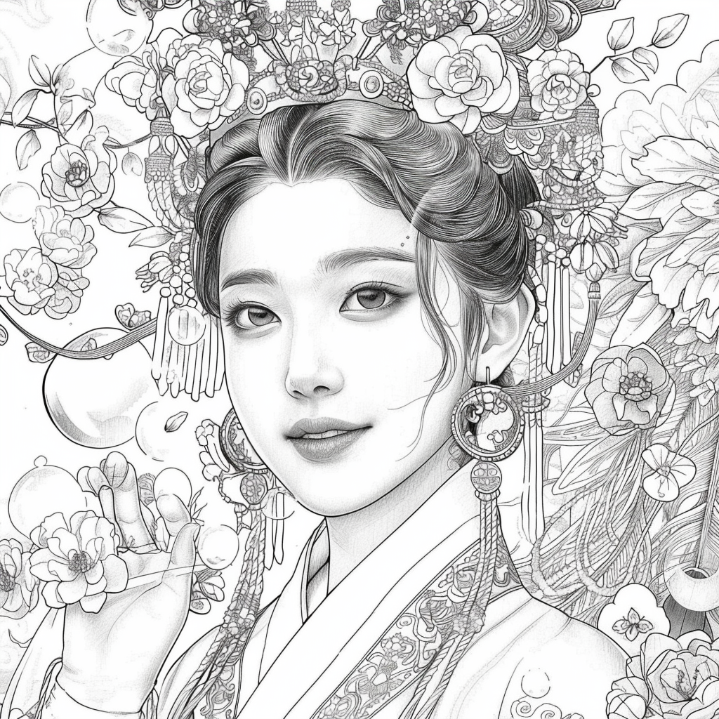 The Enchanted Princess and the Peacock of Blossoms