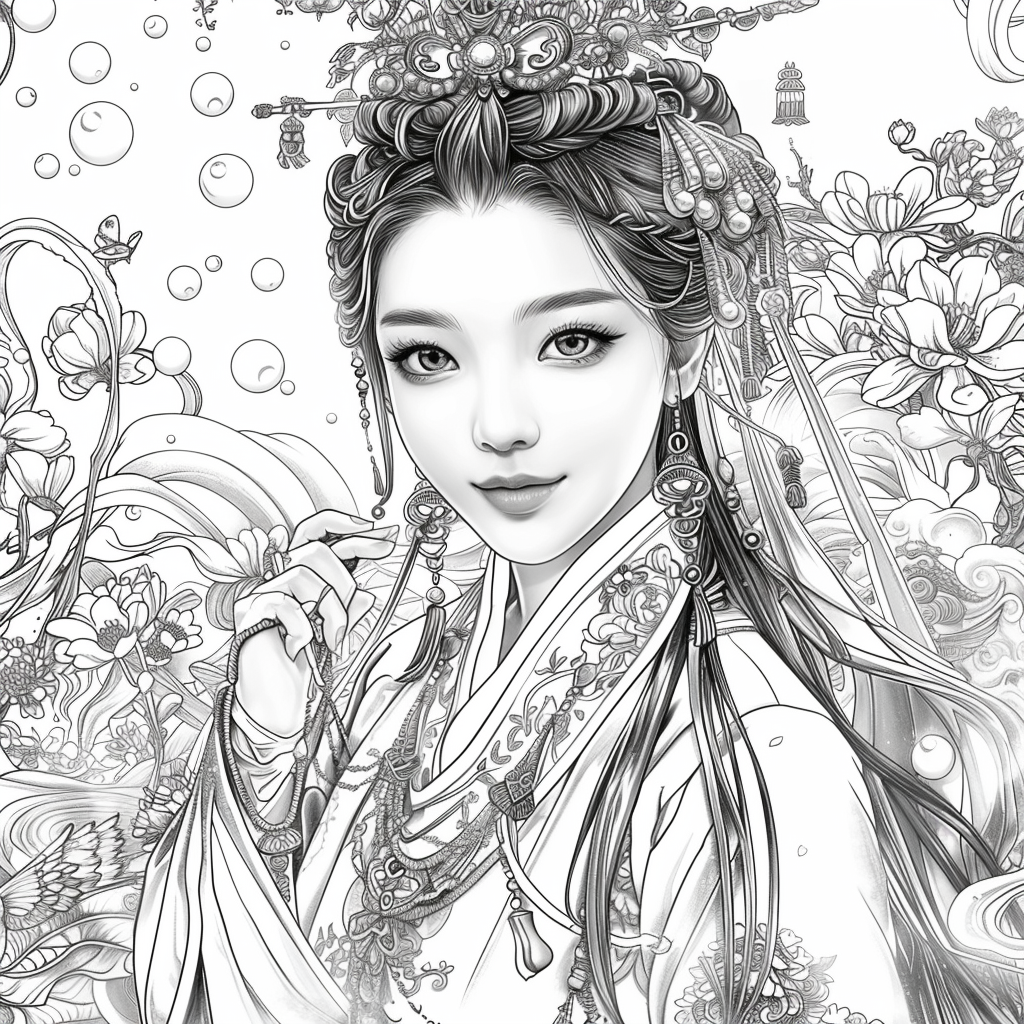 The Enchanted Princess and the Peacock of Blossoms