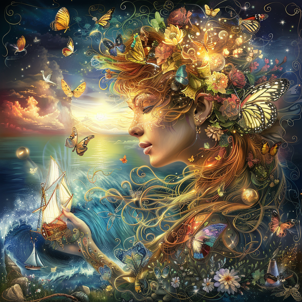 The Golden Goddess of Dreams and Butterflies