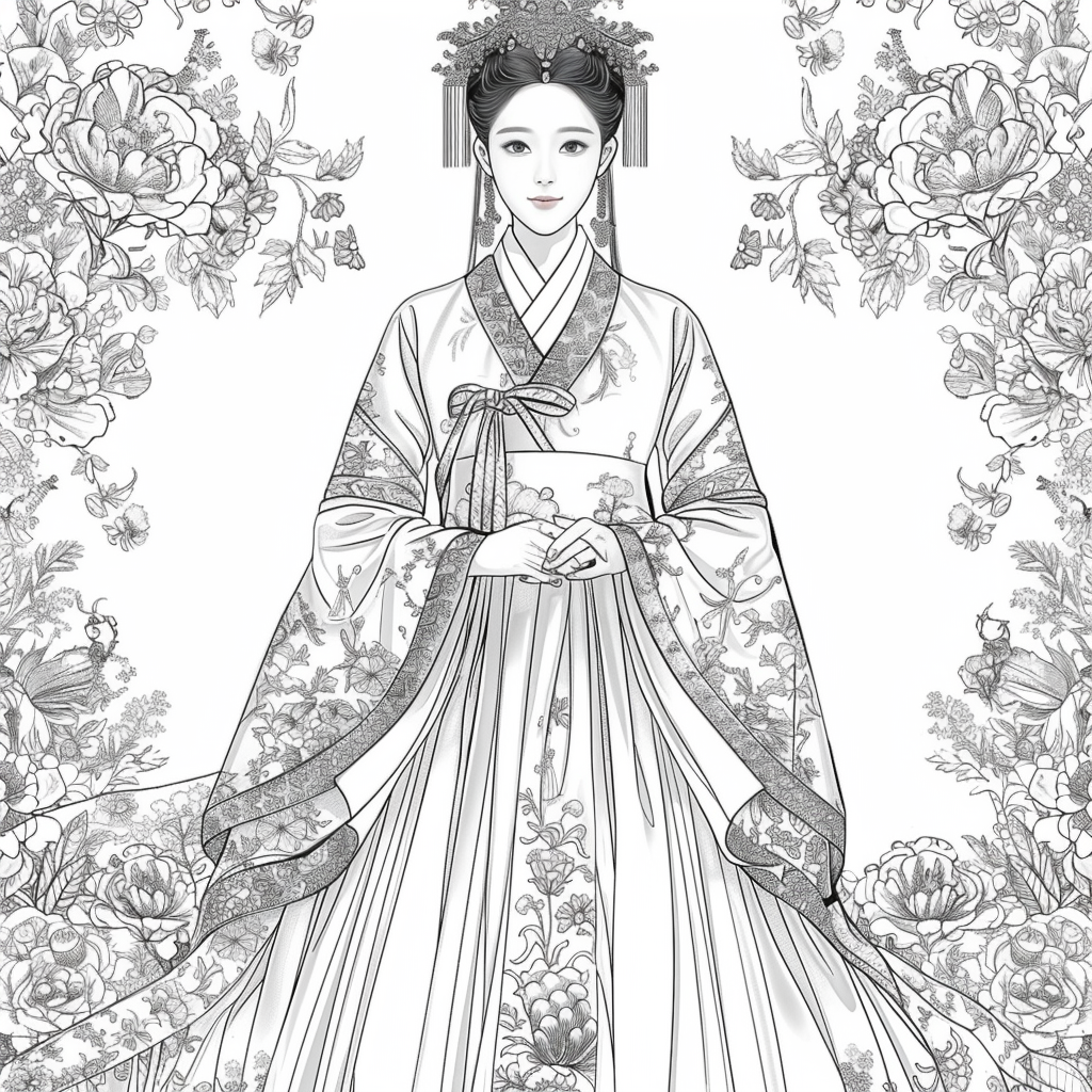 Floral Radiance: The Spirit of Spring in Hanbok