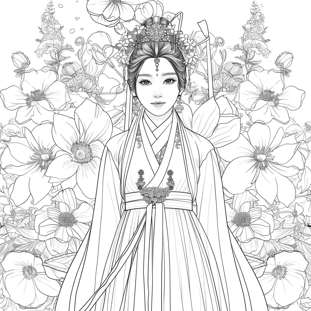 Floral Radiance: The Spirit of Spring in Hanbok