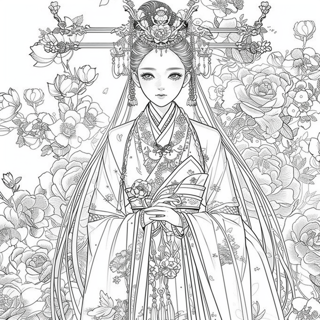 Floral Radiance: The Spirit of Spring in Hanbok