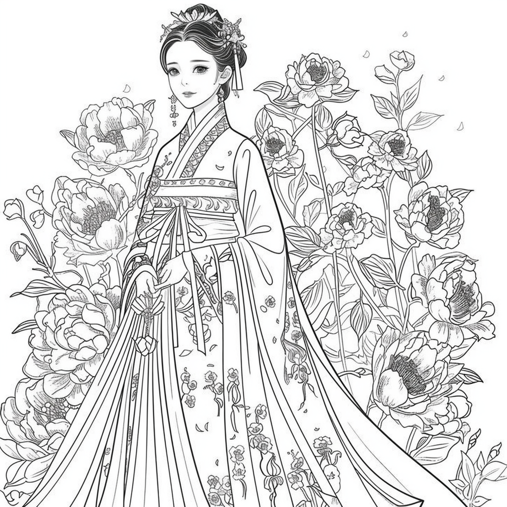 Floral Radiance: The Spirit of Spring in Hanbok