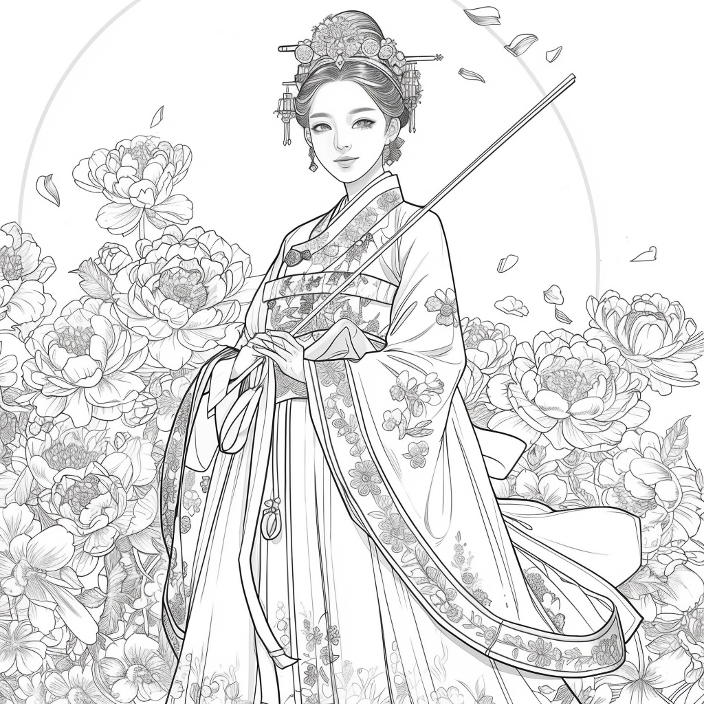 Floral Radiance: The Spirit of Spring in Hanbok