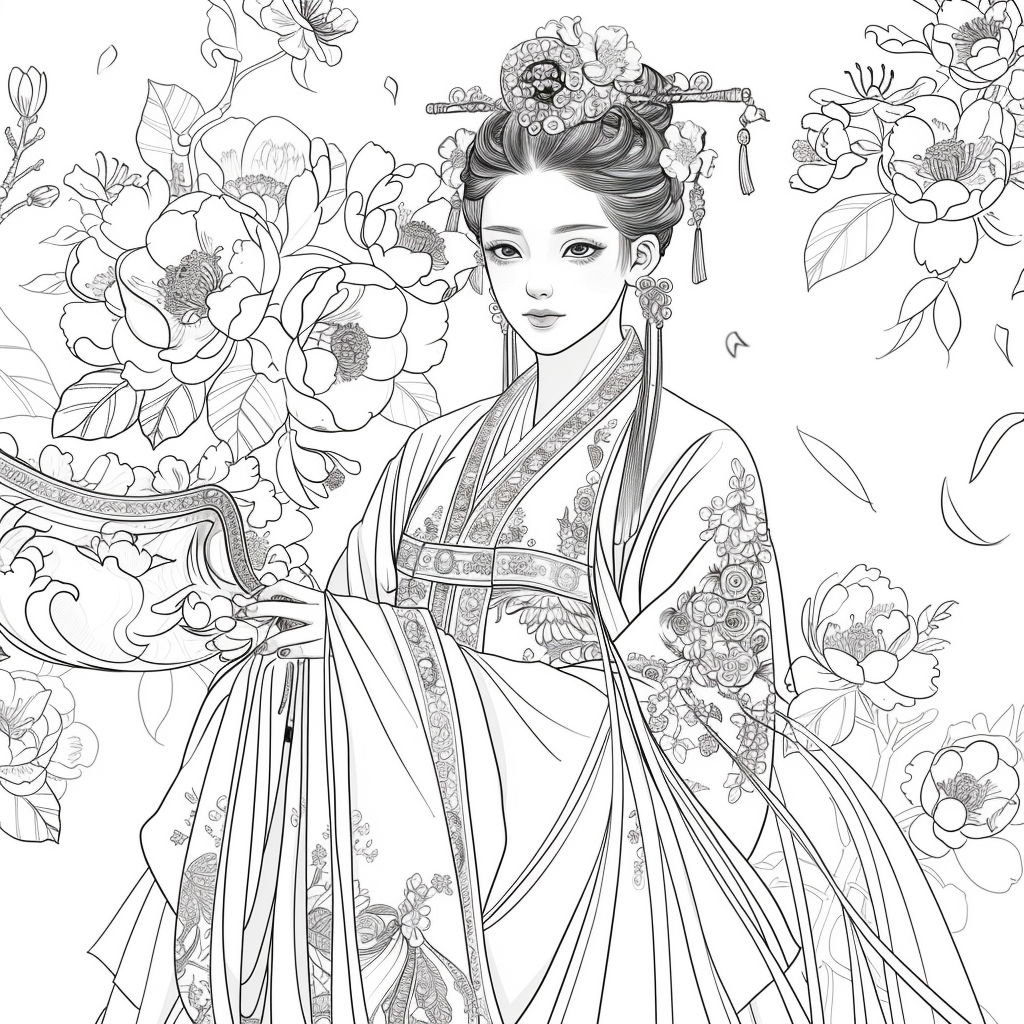 Floral Radiance: The Spirit of Spring in Hanbok