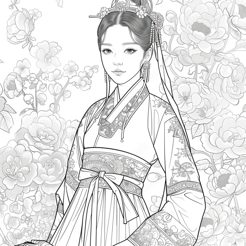 Floral Radiance: The Spirit of Spring in Hanbok