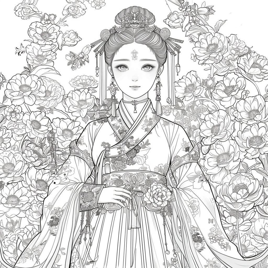 Floral Radiance: The Spirit of Spring in Hanbok