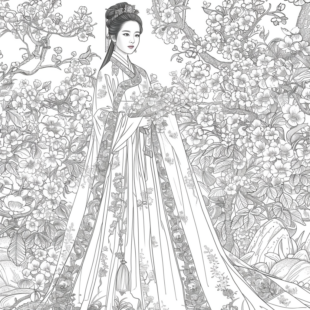 Floral Radiance: The Spirit of Spring in Hanbok