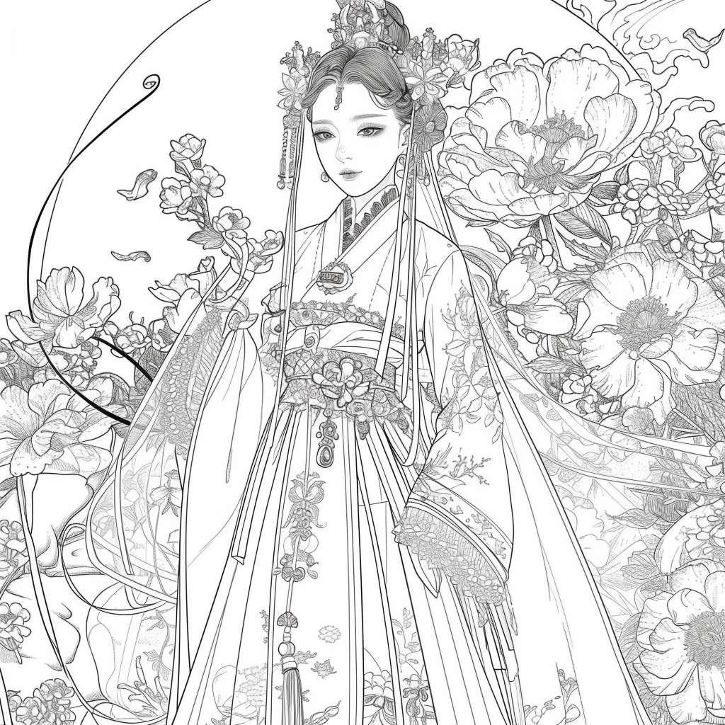 Floral Radiance: The Spirit of Spring in Hanbok