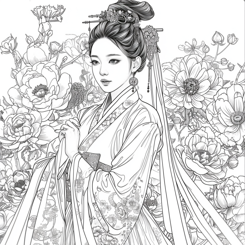 Floral Radiance: The Spirit of Spring in Hanbok
