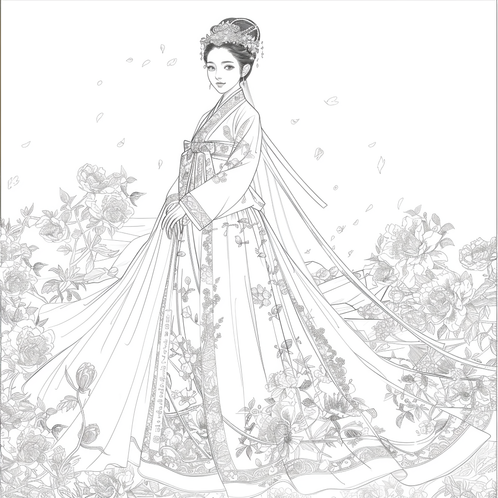 Floral Radiance: The Spirit of Spring in Hanbok