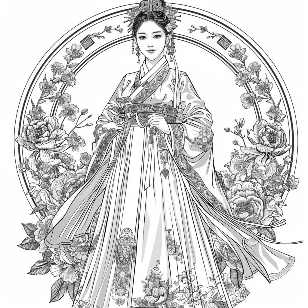Floral Radiance: The Spirit of Spring in Hanbok